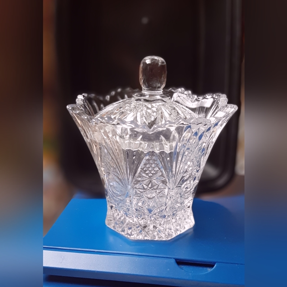 Mikasa Sugar Jam Crystal Bowl with Lid